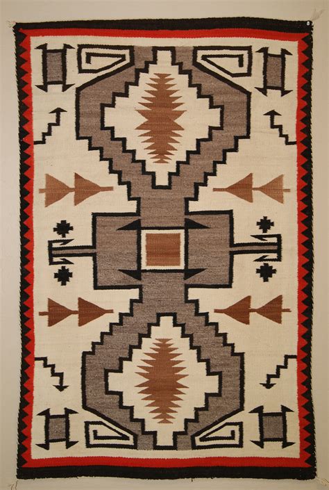 Historic Navajo Storm Pattern Navajo Rug For Sale