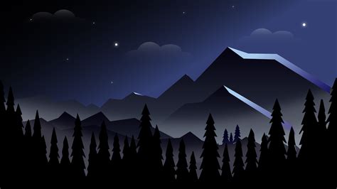 Night Mountains Minimalist 8k Wallpaper,HD Artist Wallpapers,4k ...