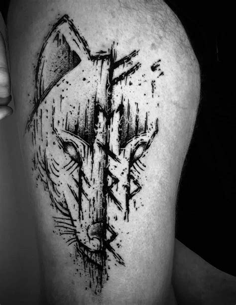 Fenrir Norse Mythology Tattoo - TATTOOGOTO