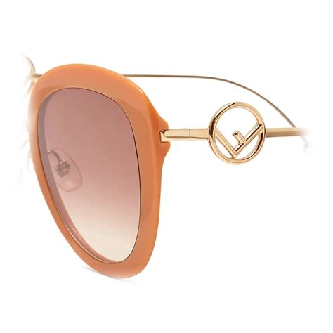 Fendi - F is Fendi - Round Sunglasses - Orange - Sunglasses - Fendi ...