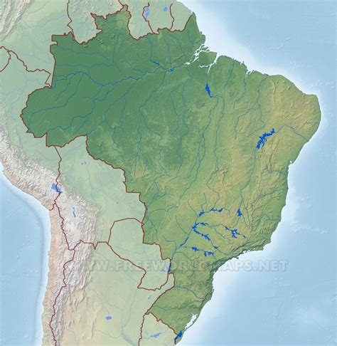 Brazil Physical Map Pdf - Ashien Nikaniki