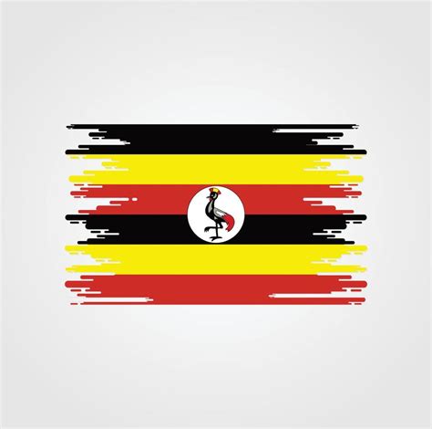 Uganda Flag With Watercolor Brush style design 5291413 Vector Art at ...