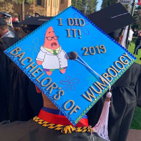 Spongebob Grad Cap #graduationdresscollege in 2020 | Funny graduation ...