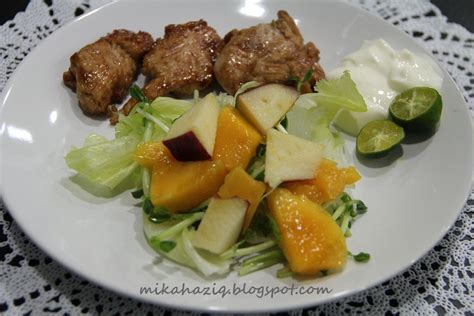 mikahaziq: Resepi Masakan Sihat : Teriyaki Chicken With Apple and Mango ...