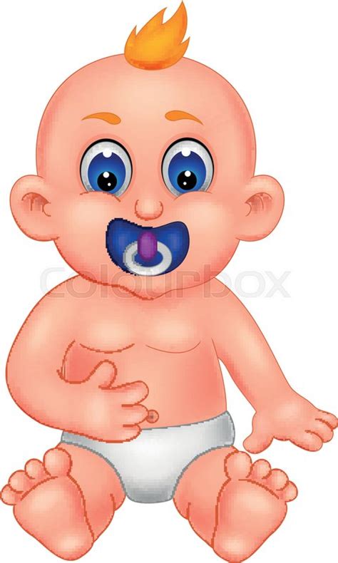 Vector illustration of funny baby ... | Stock vector | Colourbox