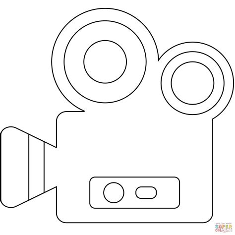 Movie Camera Emoji coloring page | Free Printable Coloring Pages