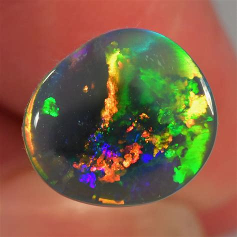 NATURAL SOLID LIGHTNING RIDGE AUSTRALIAN BLACK OPAL 2.67 carats (16027 ...