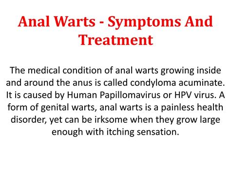 Anal Warts - Symptoms And Treatment by charry - Issuu