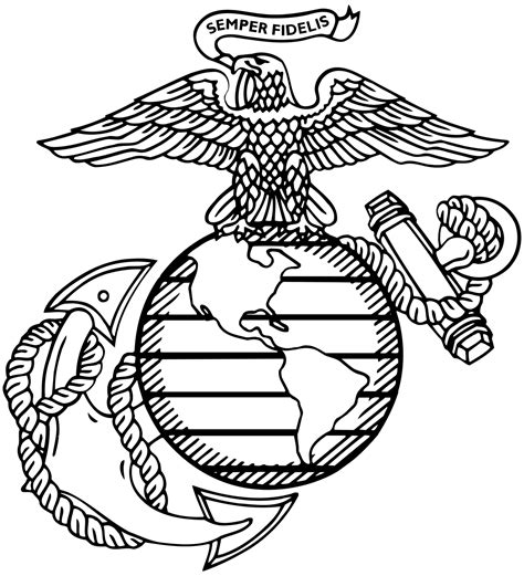 Marine Corps Emblem Stencil - Cliparts.co