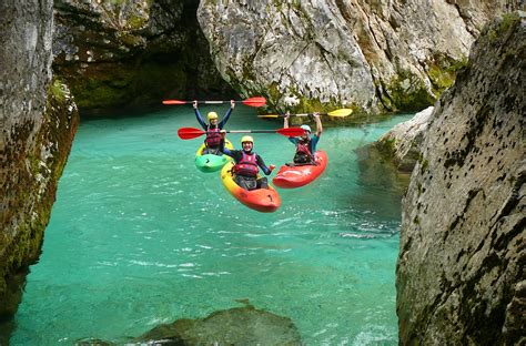 Soča River Kayaking trip from Bovec, Slovenia. 1/2-day trip. Certified ...