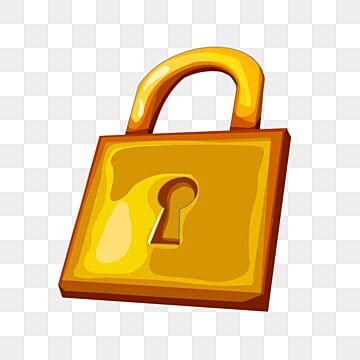 Gold Lock PNG Transparent, Gold Lock, Lock Clipart, Gold, Big Lock PNG ...