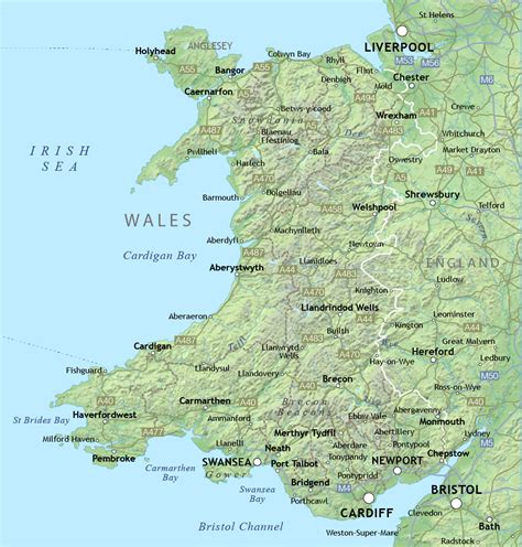 Wales Map - Map Wallpaper - Wales from Love Maps On... - kalenbrest