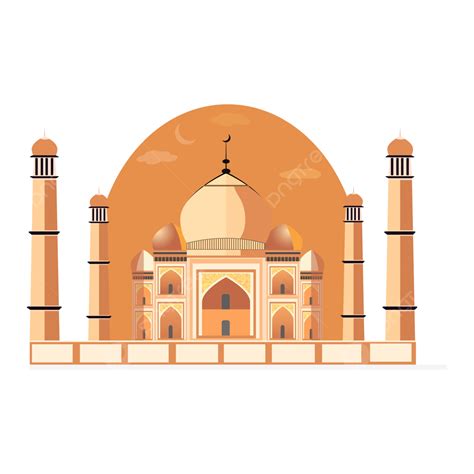 Hand Painted Taj Mahal Architecture Vector, Taj Mahal Architecture, Taj ...