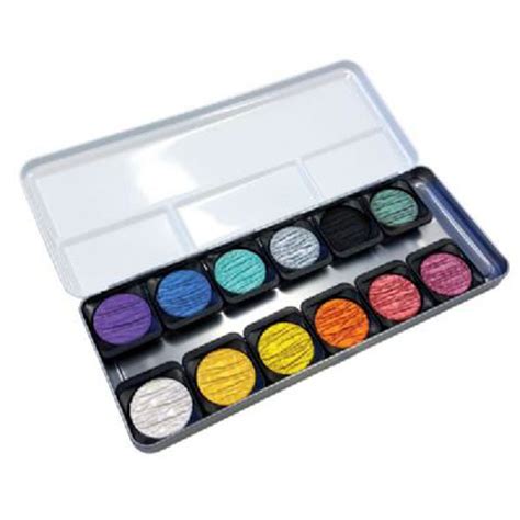 Finetec Artist Mica Watercolor Pearlescent Paint - 12 color set - The ...