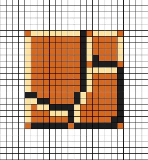 Super Mario Block (orange) Pixel Art | Easy pixel art, Pixel art, Mario