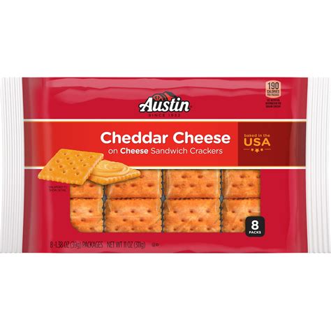 Austin Cheddar Cheese on Cheese Sandwich Crackers, 11 oz - Shop ...