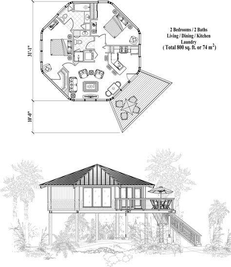 Cabin Octagon House Plans