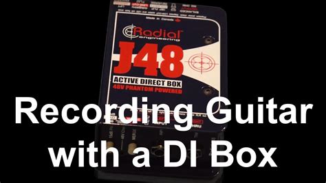 Recording Electric Guitar with a DI Box - YouTube