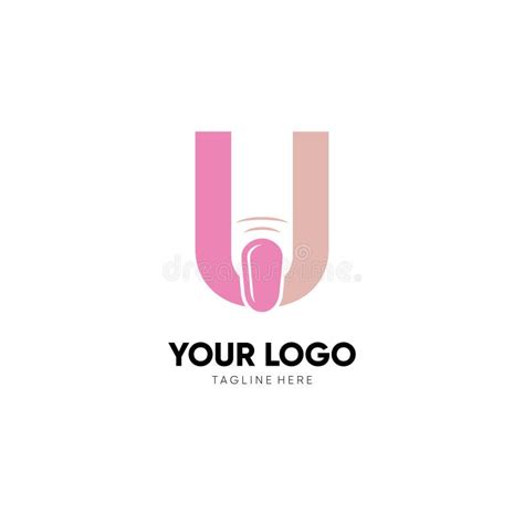 Letter U Nail Art Logo Design Vector Icon Graphic Emblem Illustration ...