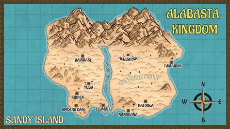 Alabasta Kingdom map "Sandy island" : r/OnePiece