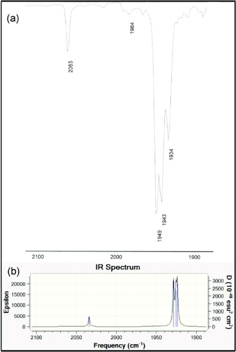 (a) Experimental solution IR spectrum in the carbonyl stretching region ...