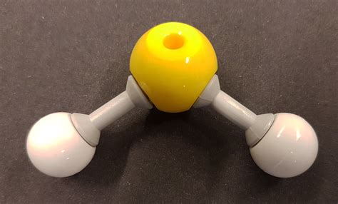 Model of a hydrogen sulfide molecule, H2S. | Model of a hydr… | Flickr