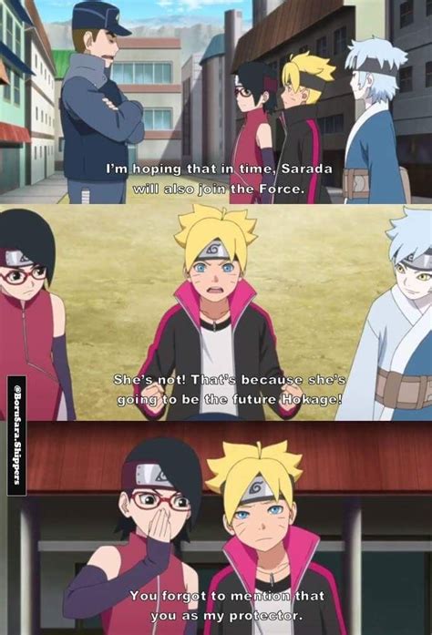 Sarada will become the future Hokage and Boruto as her protector ️ ️ ️ ...