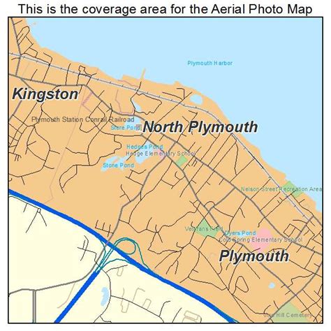 Aerial Photography Map of North Plymouth, MA Massachusetts