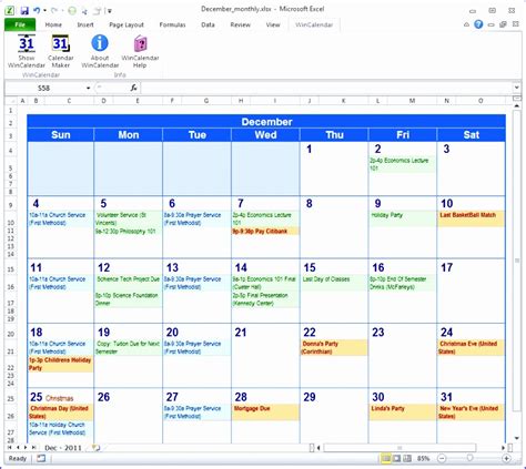 6 Monthly Timetable Template Excel - Excel Templates