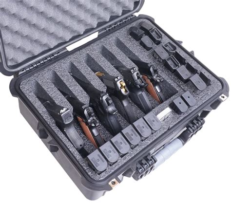 Case Club 6 Pistol Waterproof Case with Silica Gel & Heavy-Duty Foam