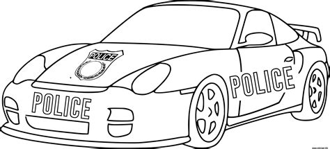 Coloriage Voiture De Course Porsche Police Dessin Voiture De Police à ...