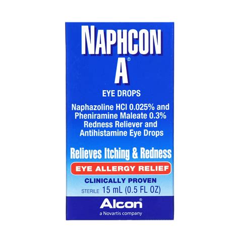 Naphcon A Antihistamine Eye Drops for Eye Allergy Relief, 15 mL ...