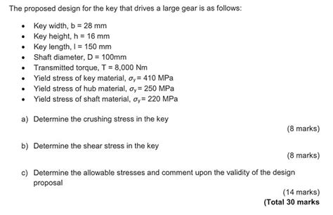 Solved Parallel keys are a commonly used method of | Chegg.com