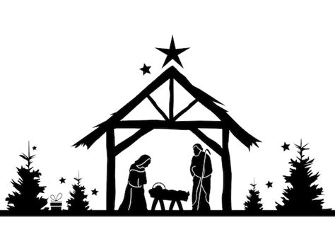 Nativity Silhouette Vector