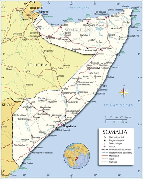 Carte de la Somalie - Plusieurs cartes du pays en Afrique (villes, géo...)