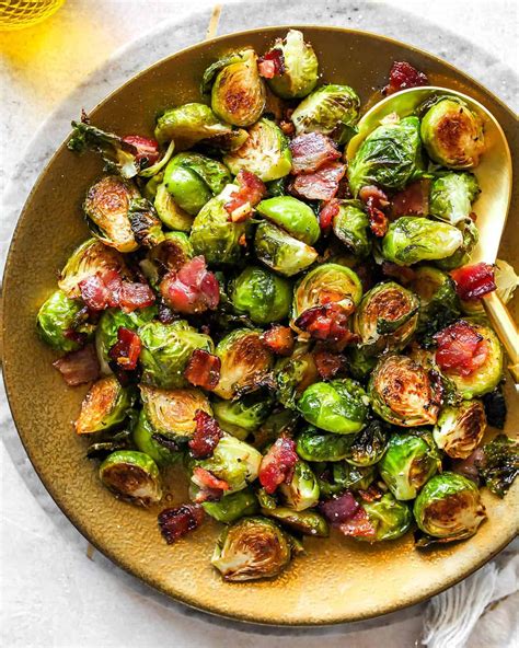 Roasted brussel sprouts with bacon – Artofit