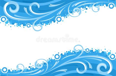 Water waves borders stock vector. Illustration of splash - 20062088