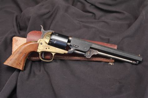 Eig Colt 1851 Navy Replica .36 Cal. Black Powder Revolver, Antique W ...