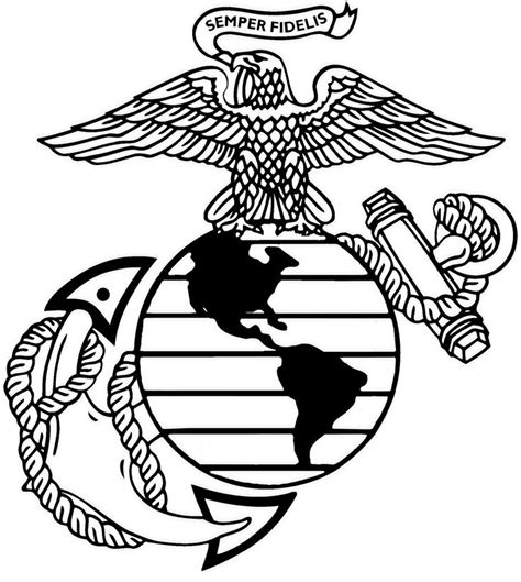 Large 10.5 X 11.5 Marine Corps EGA Window Decal, Vinyl USMC Eagle ...