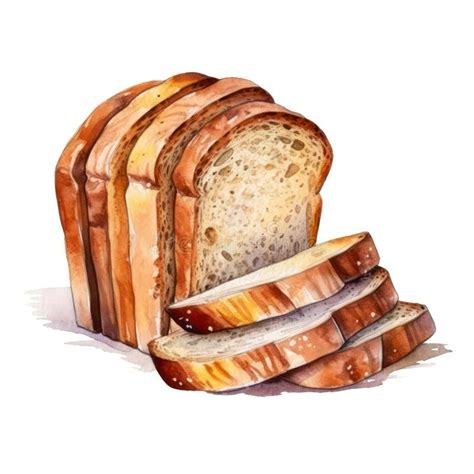 Sliced Bread Watercolor Stock Illustrations – 328 Sliced Bread ...