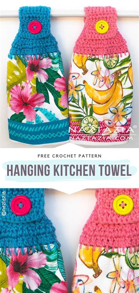 Colorful Kitchen Towels for Summer with Free Crochet Patterns