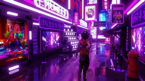 Cyberpunk Street Digital Art by Chinmay Naolekar