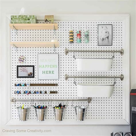 How to Build A Pegboard Craft Supplies-Pegboard- Organizer