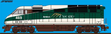 Amtrak Cascades EMD F59PHI #469 by AngryDuolingo on DeviantArt