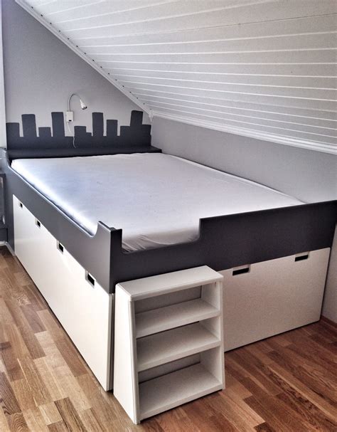 IKEA hack Stuva storage bench kids bedroom DIY grey and white nursery ...