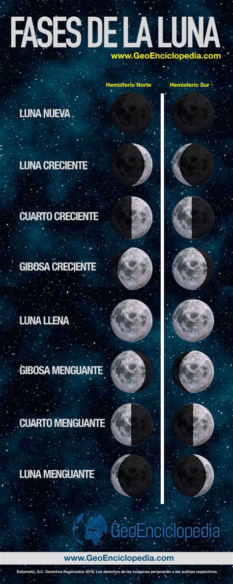 Infografía Fases de la Luna - Información y Características - Geografía ...