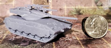 Merkava MK2 Tank 1/100 Scale, 3D Resin Printed Near Modern War Flames ...