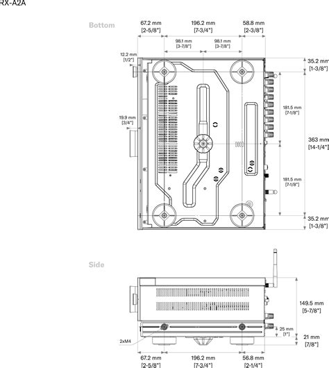 Yamaha RX A2A Dimension Drawing
