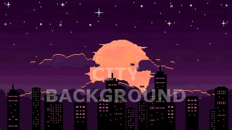 2D Pixel Art City Backgrounds Pack