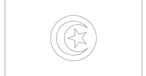 Coloring Page | Flag of Tunisia | Drawing | Outline Vectors | Free ...